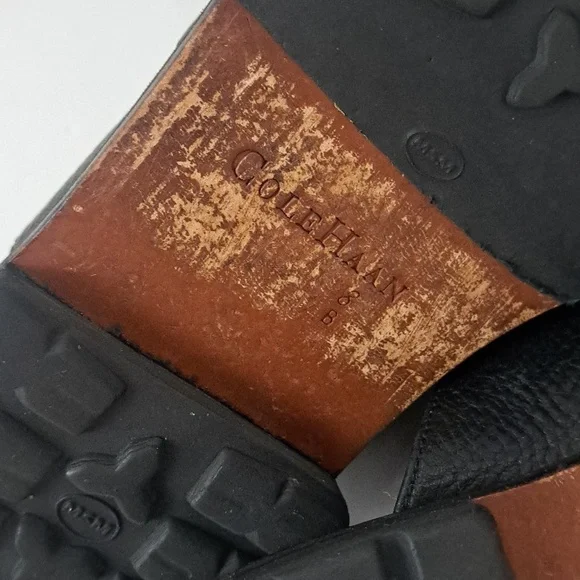 Cole Haan leather lug sole slip-on open toe slides sandals size 8 - Picture 7 of 12